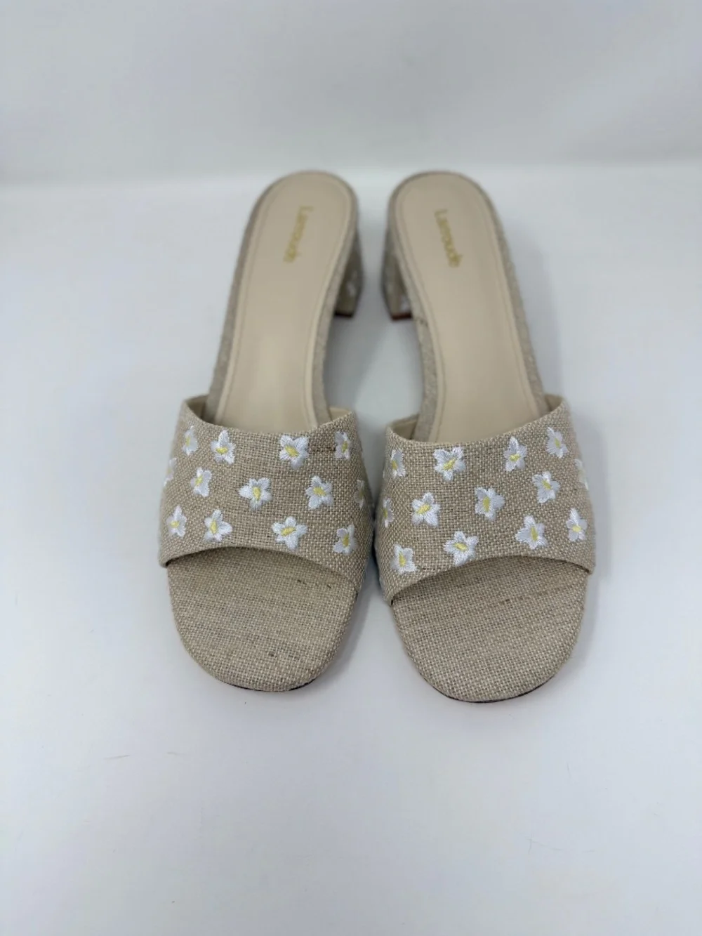 Larroude Brigitte Block Heel Slip On Sandals Sz 11 - Picture 8 of 11